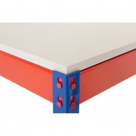 Rivet Workbenches Melamine with Half Undershelf