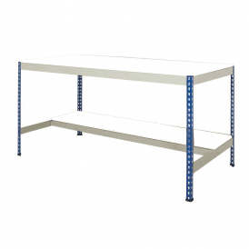 Rivet Workbenches Melamine with Half Undershelf