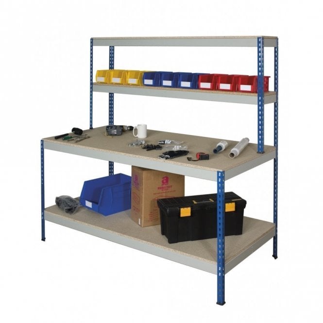 Rivet Workstations with Full Undershelf