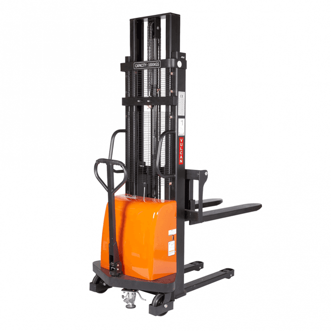 Semi Electric Stacker 1000kg Lifts upto 3mts
