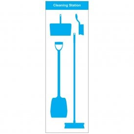 Shadow Board Cleaning Station Empty Wall Mounted