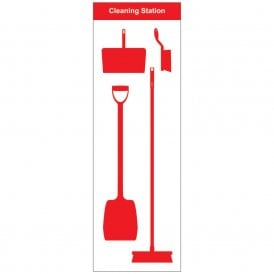 Shadow Board Cleaning Station Empty Wall Mounted