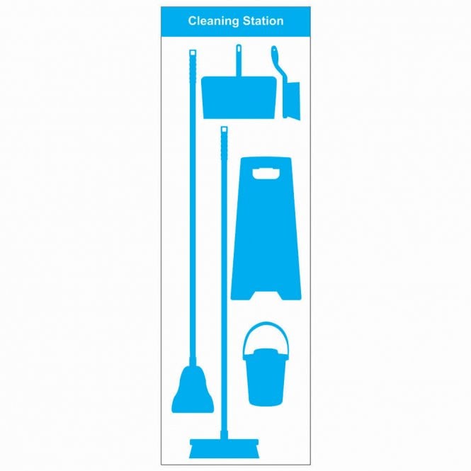 Shadow Board Cleaning Station Empty Wall Mounted