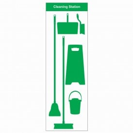 Shadow Board Cleaning Station Empty Wall Mounted