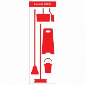 Shadow Board Cleaning Station Empty Wall Mounted