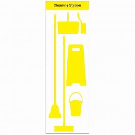 Shadow Board Cleaning Station Empty Wall Mounted