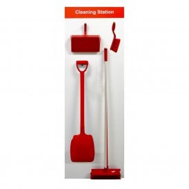 Shadow Board Cleaning Station Equipped Wall Mounted