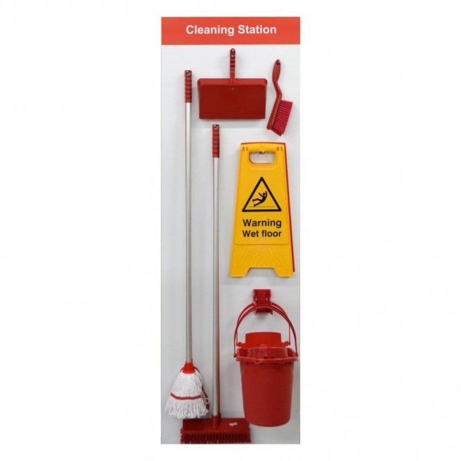 Shadow Board Cleaning Station Equipped Wall Mounted