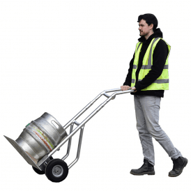 Single Keg Aluminium Sack Truck 350 x 450 mm Footplate 250kg