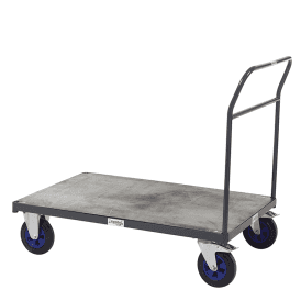 Single Open Ended Push Bar Platform Trolley 600kg