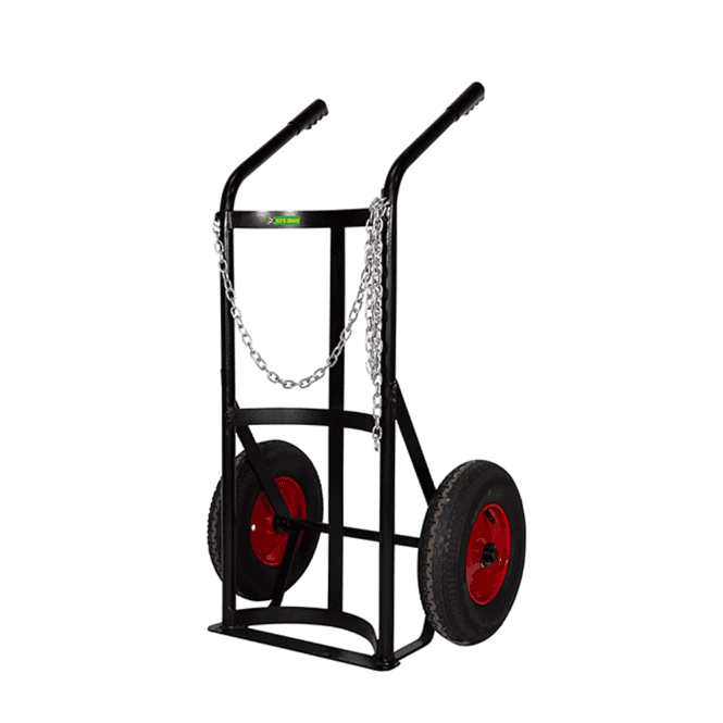 Single Propane Gas Bottle Trolley with Pneumatic Wheels 300kg