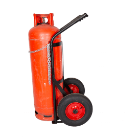 Single Propane Gas Bottle Trolley with Pneumatic Wheels 300kg