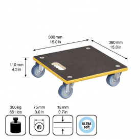 Small Wooden Dolly With Anti-Slip Platform 300kg