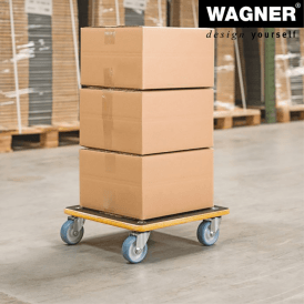 Small Wooden Dolly With Anti-Slip Platform 300kg