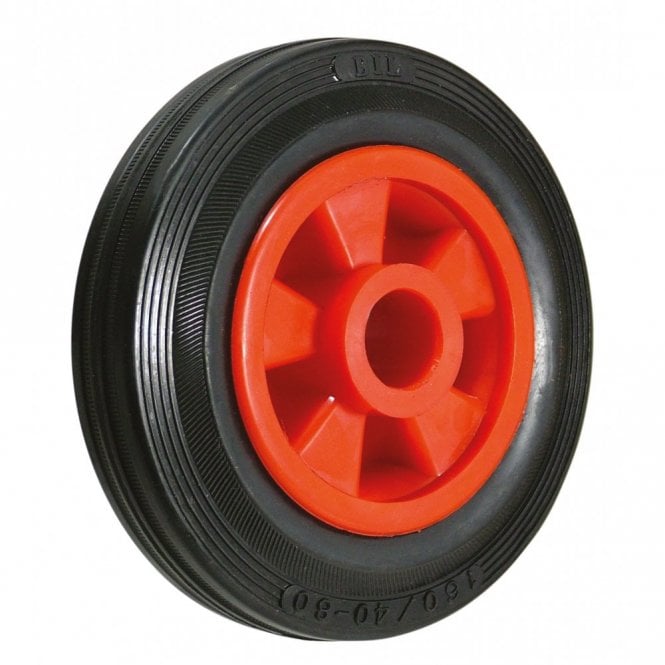 Solid Rubber Wheels Plastic Centre Roller Bearing