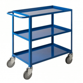 Steel 3 Shelf Tray Trolley 150kg