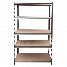 Steel Boltless Shelving with 5 x 175kg Chipboard Shelves 1000W x 1800H mm