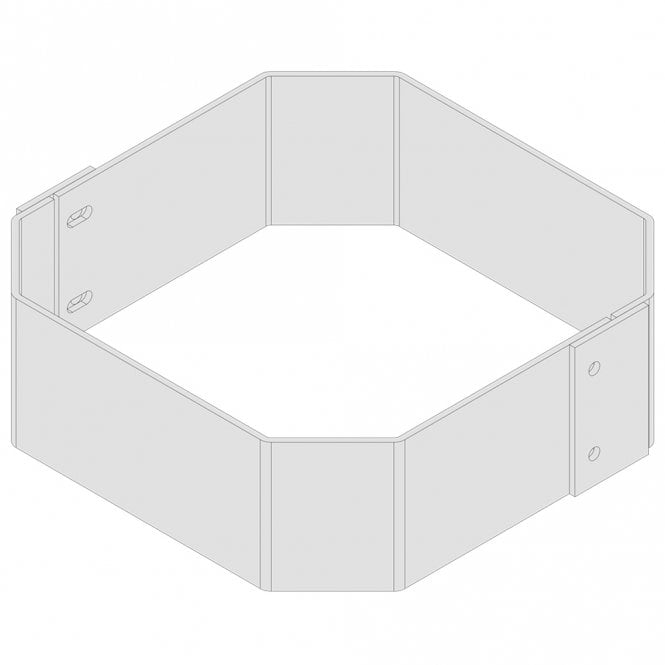 Steel Fork Impact Skirt for Plastic Column Protectors 140 x 650mm