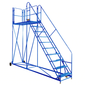 Steel Mobile Work Platform 3-10 Tread 1800mm Length