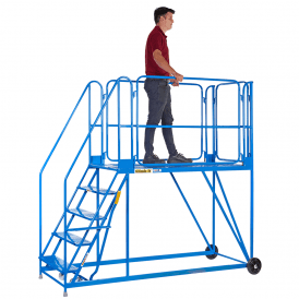 Steel Mobile Work Platform 3-10 Tread 1800mm Length