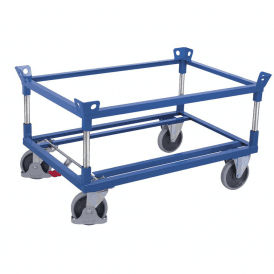 Steel Raised Height Euro Pallet Dolly with Brake 500kg