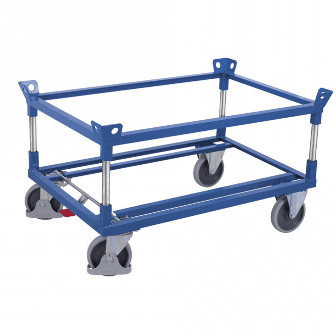 Steel Raised Height Standard UK Pallet Dolly with Brake 500kg