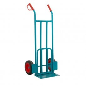 Steel Sack Truck Puncture Proof Wheels Fixed & Folding Footplate 250kg