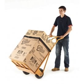 Steel Wide P Handle Sack Truck Fixed & Foldng Footplate 400kg