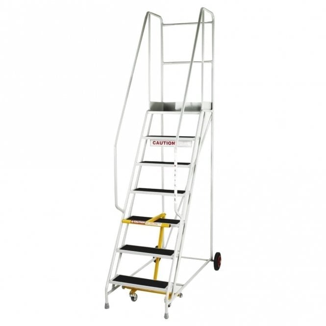 Steptek Steel Mobile Safety Steps 4 to 9 Tread Punched Steel Tread