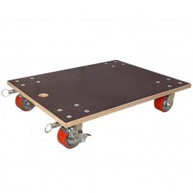 Super Heavy Duty Wooden Dolly/Skate with Brake 1000kg