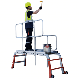 Telescopic Work Platform with Guard Rail