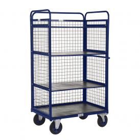 Three Sided Heavy Duty Distribution/Picking Trolley 3 Shelves 1500mm Height 600kg