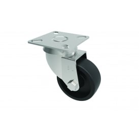 Top Plate Light Duty Castor Swivel Black Polyproylene