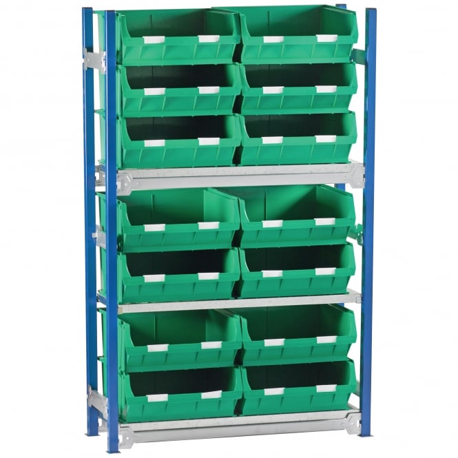 Toprax Boltless Steel Shelving 14 Small Parts Plastic Bins