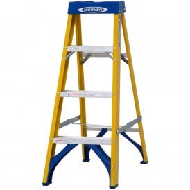 Trade Fibreglass Swingback Step Ladders EN131 Professional