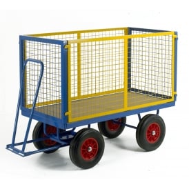 Turntable Trailer Truck  - Steel Deck & Mesh Sides 500kg, 750kg & 1000kg