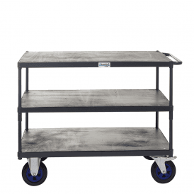 UK Made Steel/Wooden 3 Shelf Tray Trolley 600kg