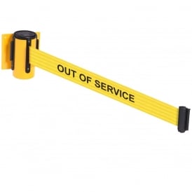 WallMaster Wall Mounted Retractable Belt Barriers with Printed Messages