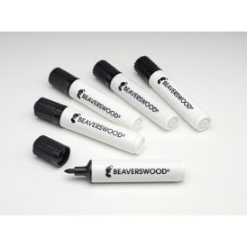 Wet Wipe Marker Pens - Black Pk. 5