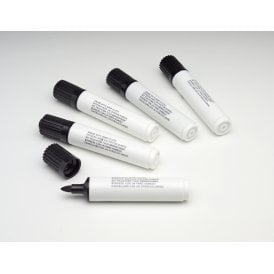 Wet Wipe Marker Pens - Black Pk. 5