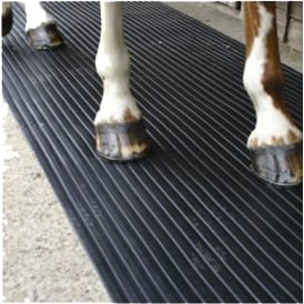 Wide Ribbed Rubber Matting Cut Lengths
