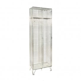 Wire Mesh Personal Lockers - Nest of 2