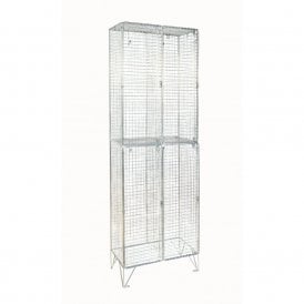 Wire Mesh Personal Lockers - Nest of 2