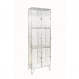 Wire Mesh Personal Lockers - Nest of 2
