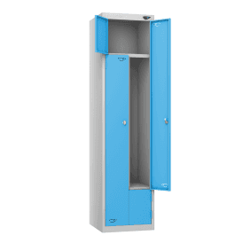 Z Twin Steel Locker with Cam/Key Lock 450mm Depth